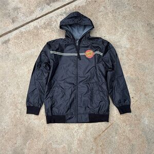 Santa Cruz Skateboards Black Windbreaker Jacket